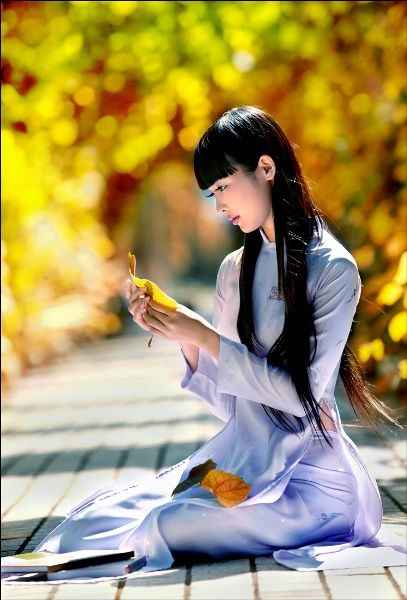 越南美女演绎国服奥黛的万千风情